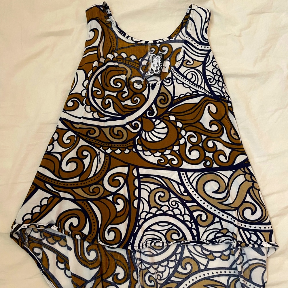 *SOLD* MANUHEALI'I women's high low tank top ~ size small